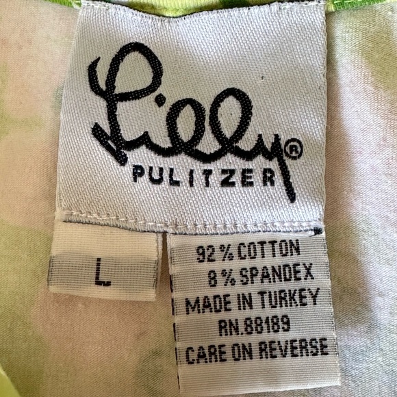 Lilly Pulitzer Vintage Tiger and Pink Flower Print Polo Shirt size L - Picture 6 of 10